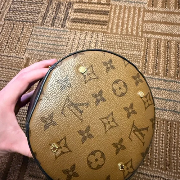 Louis Vuitton Cannes reverse monogram bag black brown